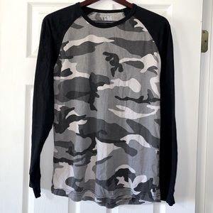 Black Camo Long Sleeve Tee